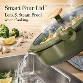 CAROTE oven-safe pans and pots for transitions from stovetop to oven.
