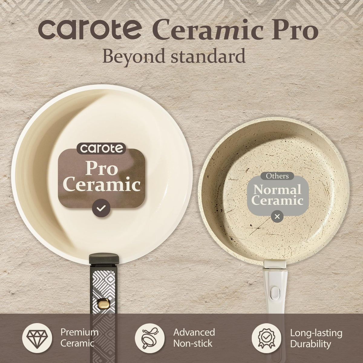 CAROTE oven-safe and dishwasher-safe design for convenient meals.