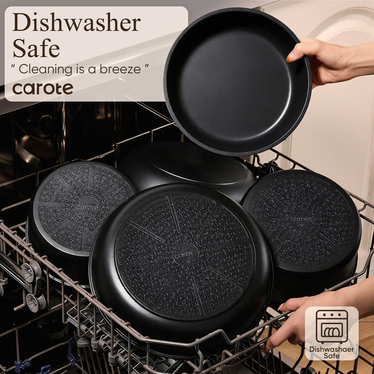 CAROTE oven-to-table ready with removable handle.