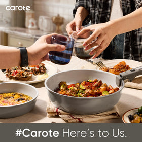 CAROTE pan protectors and trivets shield surfaces during storage