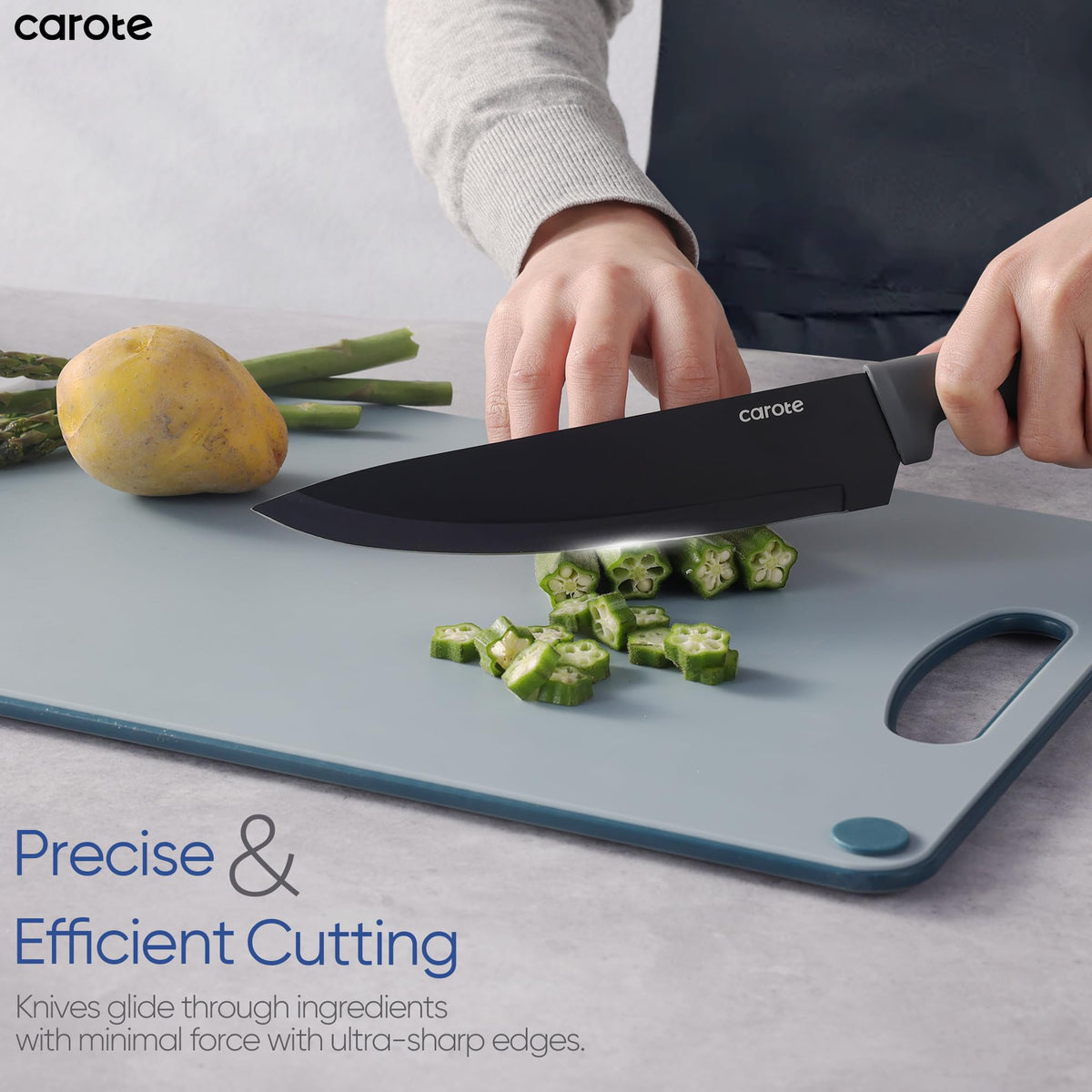 CAROTE 3.5-inch paring knife for intricate peeling and trimming.