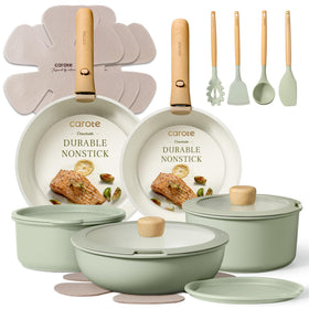 CAROTE detachable-handle 8-inch fry pan for compact storage and quick use