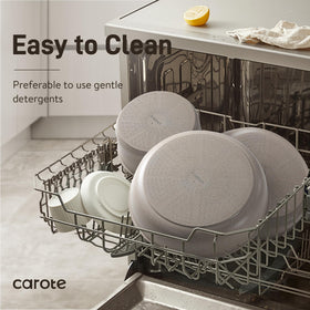 CAROTE removable handles enable stove-to-oven transitions with stability.