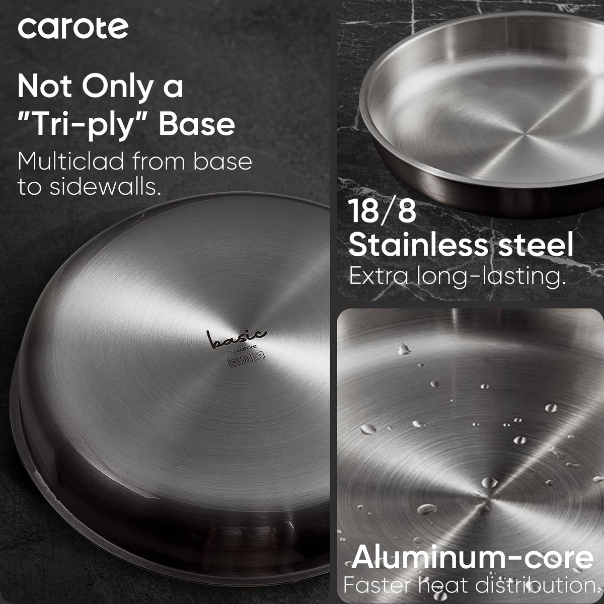 CAROTE removable handles facilitate safe stove-to-oven transitions