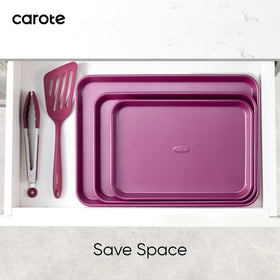 CAROTE royal violet finish adds a stylish touch to any kitchen