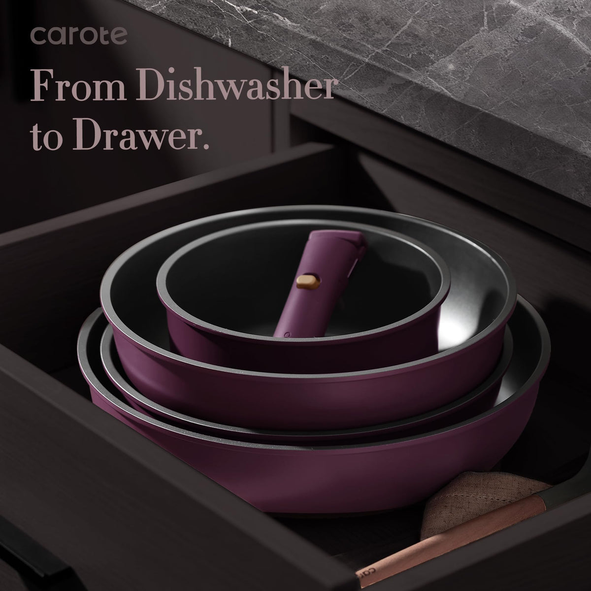 Dishwasher-safe design helps simplify post-cook cleanup