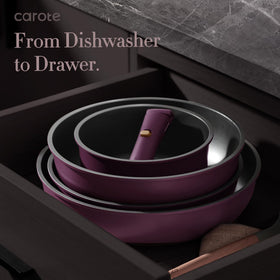 Dishwasher-safe design helps simplify post-cook cleanup