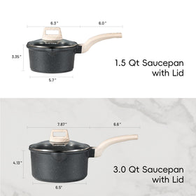 CAROTE sauce pan pour spout enables precise pouring of sauces