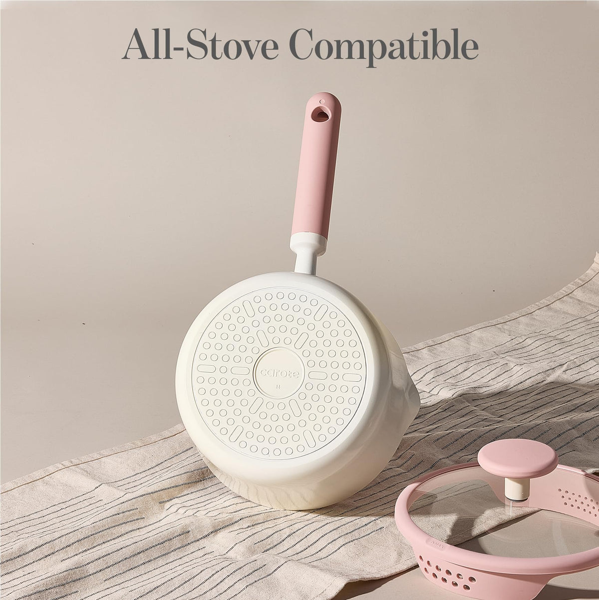 Durable die-cast aluminum CAROTE saucepan for long-lasting performance.