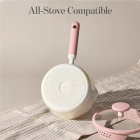Durable die-cast aluminum CAROTE saucepan for long-lasting performance.
