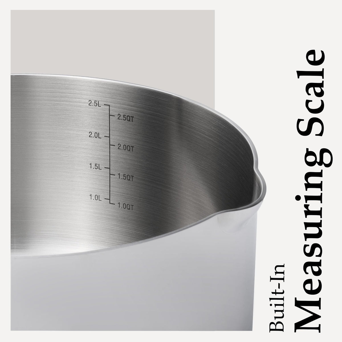CAROTE wooden-handle saucepan offers secure grip and comfortable lifting.