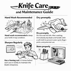 CAROTE sharpening steel helps maintain edge between uses.