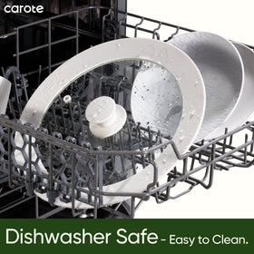 CAROTE lids have a flat profile for clutter-free storage in a drawer.