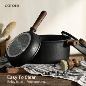 CAROTE silicone-sealed glass lids capture moisture while monitoring dishes.