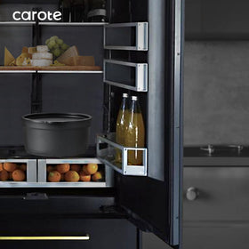 CAROTE sleek black finish adds a modern touch to the kitchen