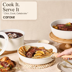 CAROTE space-saving stackable design clears clutter on the counter.