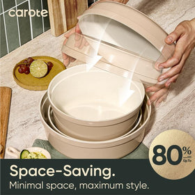 CAROTE stackable design promotes compact organization and easy nesting.