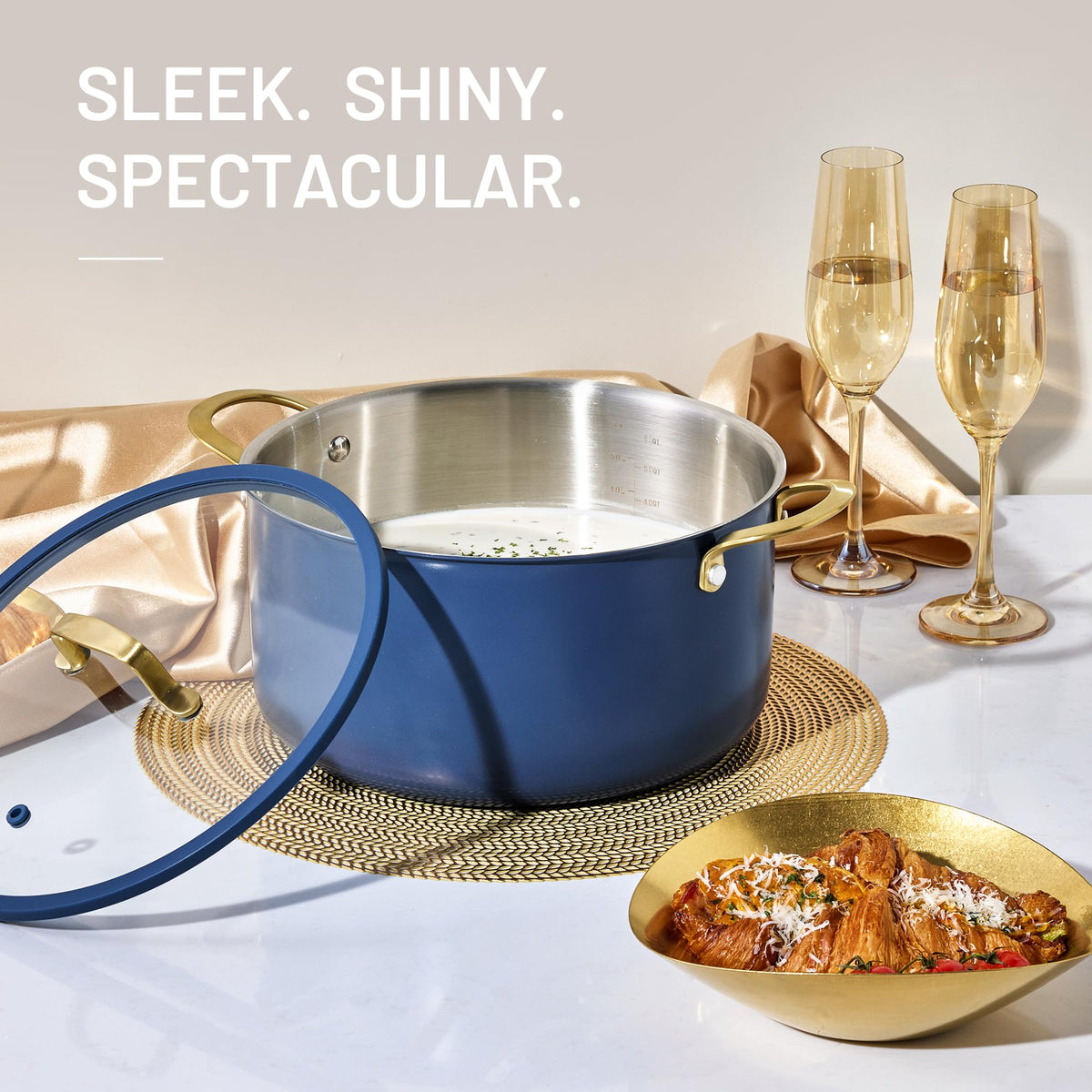 CAROTE stockpot fits induction, gas, electric, and ceramic stoves