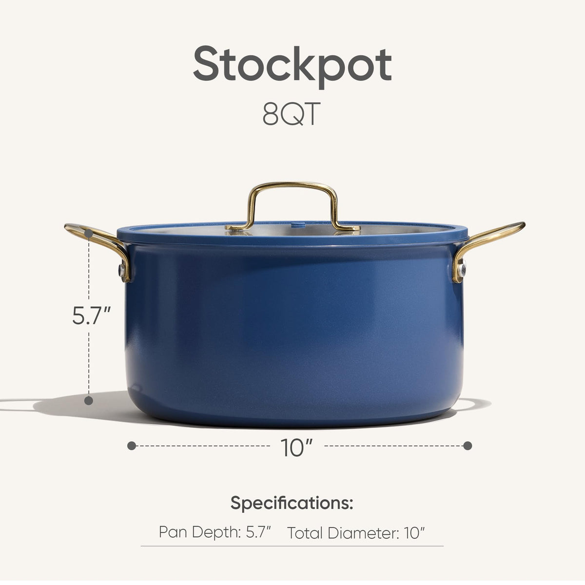 CAROTE stockpot glass lid captures steam for richer stocks and flavors