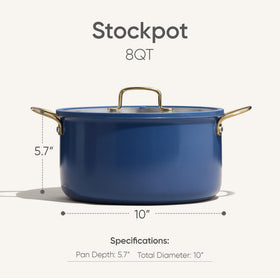 CAROTE stockpot glass lid captures steam for richer stocks and flavors