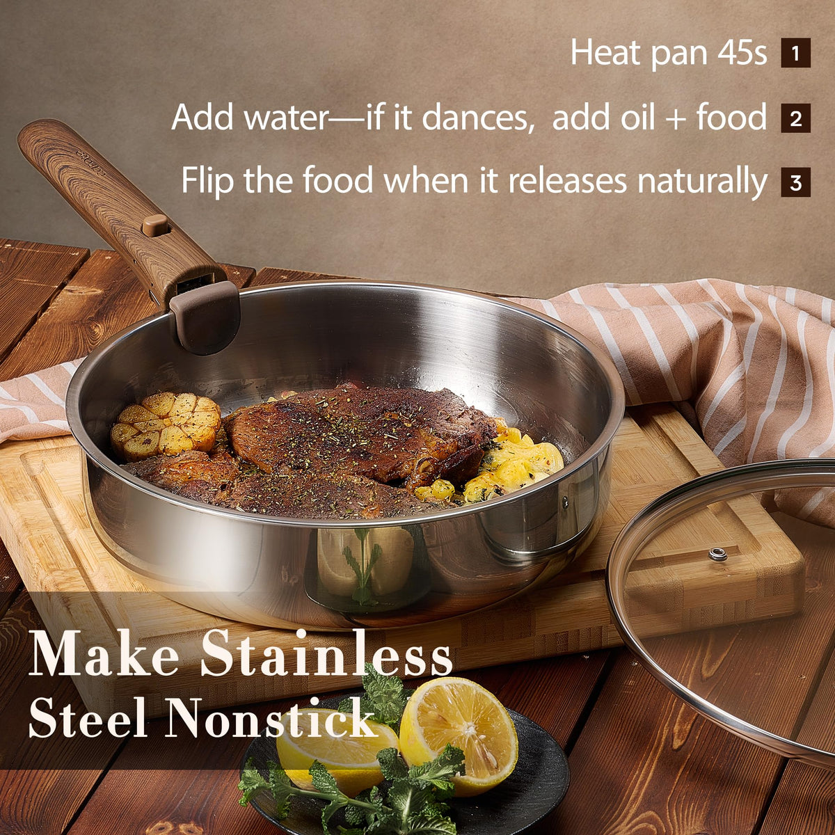 CAROTE stove-to-oven compatibility demonstrates versatile cooking transitions.