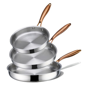 CAROTE 8-inch Tri-Ply frying pan delivers even heat for perfect eggs.