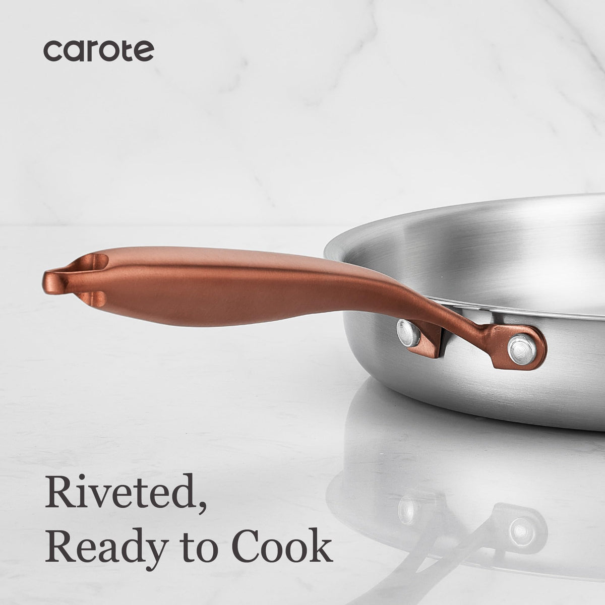 CAROTE dishwasher-safe badge suggests easy cleanup after cooking.