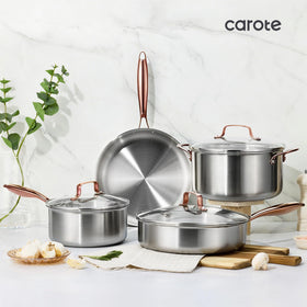 CAROTE stovetop-to-oven use scene shows seamless transition from stove to oven.