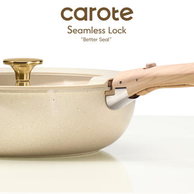 CAROTE ultra-nonstick surface delivers effortless food release during sautéing.