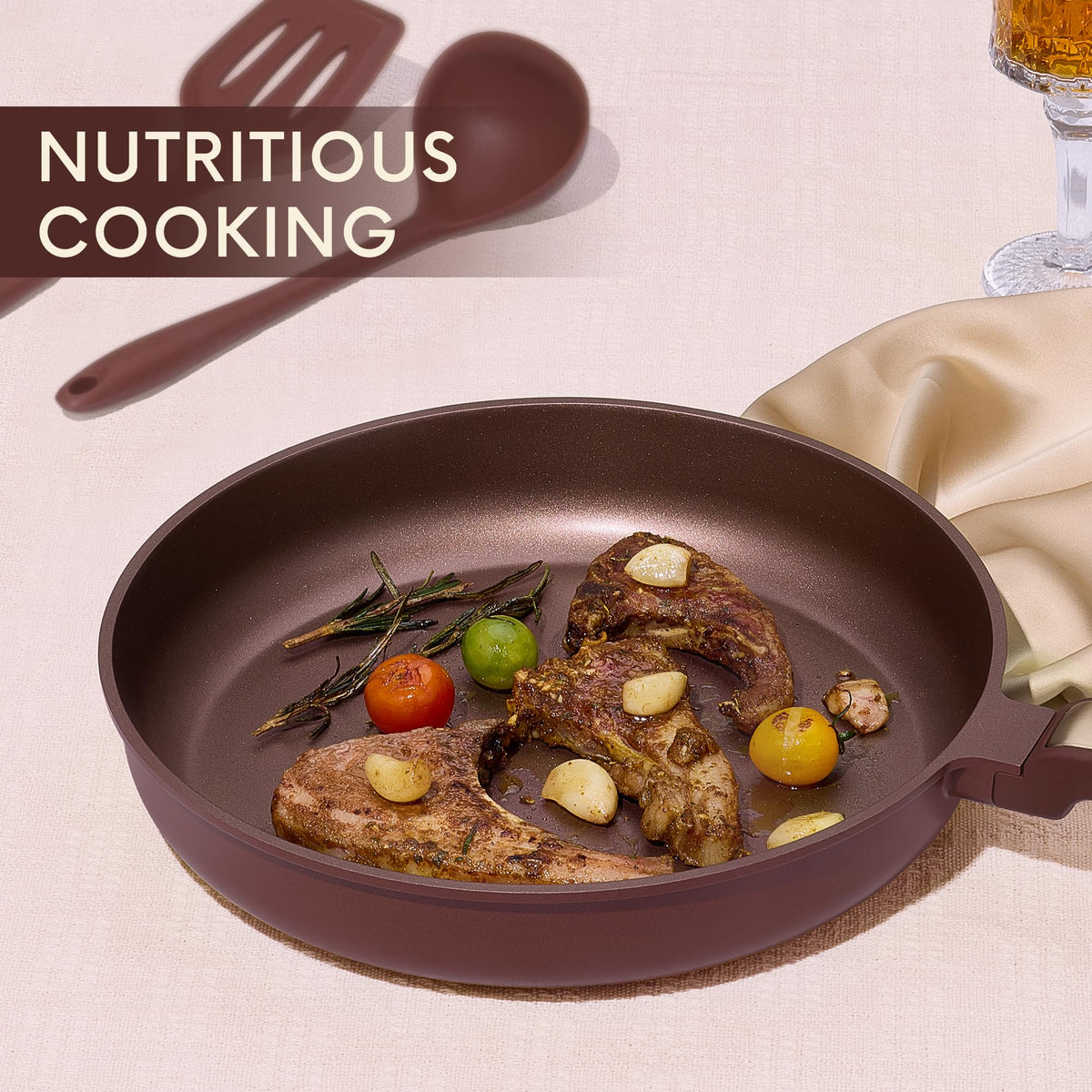 CAROTE utensils and pan protectors help keep cookware organized and surfaces safe