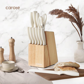 CAROTE white handled knives offer stylish precision cutting
