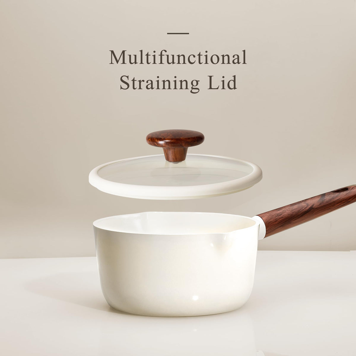 CAROTE wooden-handle spatula extends coating life during cooking.