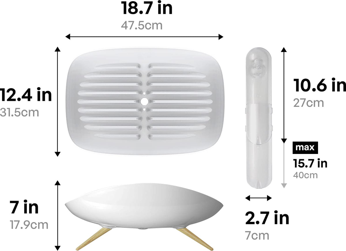 Carrotez dish drying rack ABS material resists stains and rust for long-lasting use