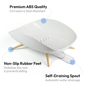 Carrotez dish drying rack right drainage with detachable spout for easy cleaning