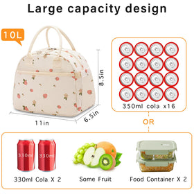 Carry bloom waterproof corduroy lunch bag resists spills and weather