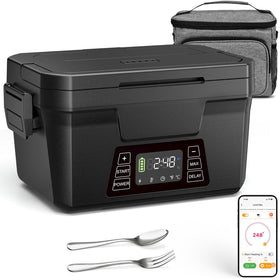 Carsolt cordless lunch box battery pack powers on-the-go heat for hours.