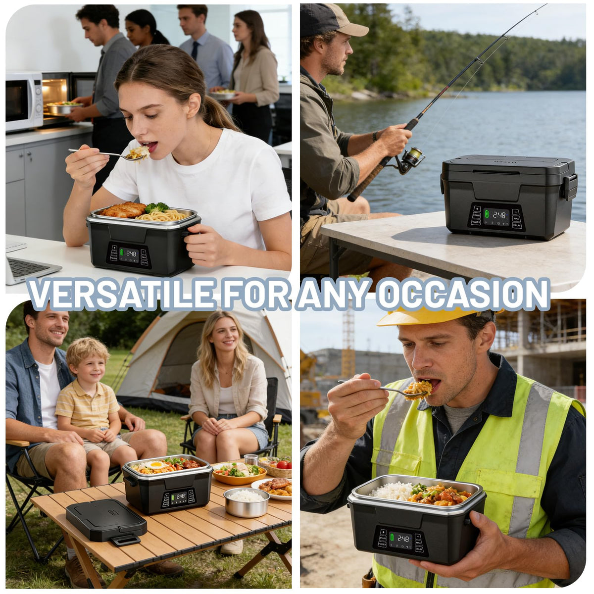 Carsolt portable lunch box ideal for outdoor picnics and remote work.