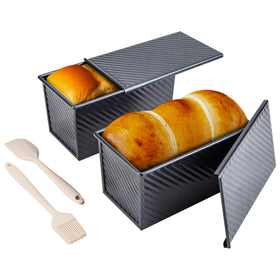 CARTMAN bread loaf pan 2-pack front view for even baking