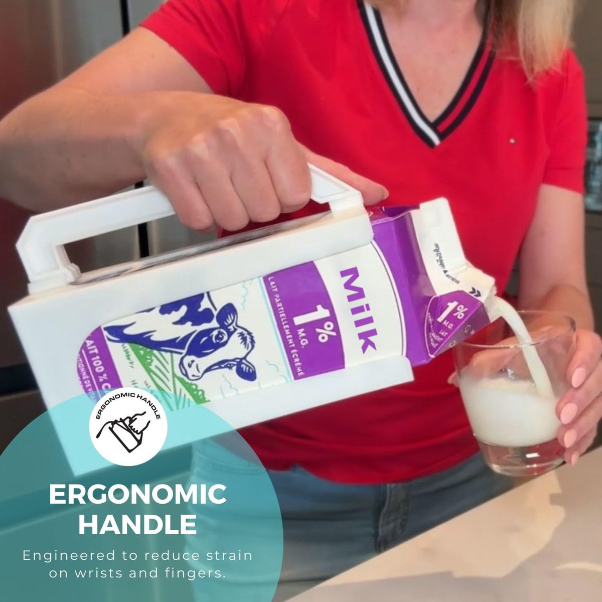 Carton Caddy XL easy-clean materials resist stains and odors