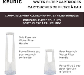 Cartridge insertion during setup demonstrates filter installation for Keurig.