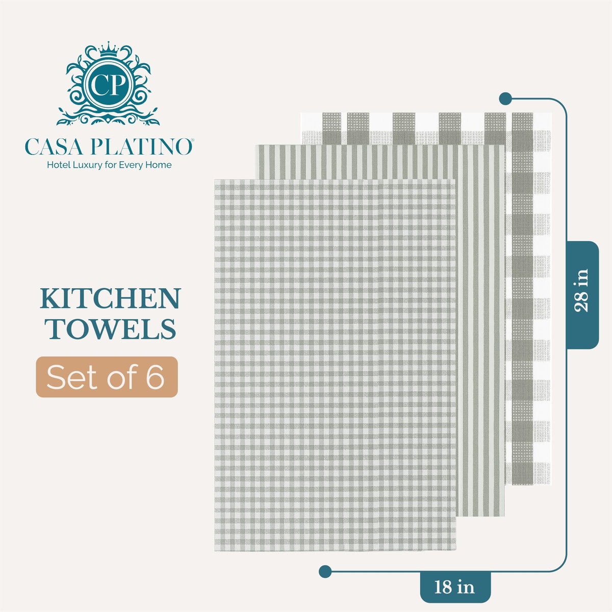 Casa Platino 18x28 close-up shows soft, absorbent cotton weave