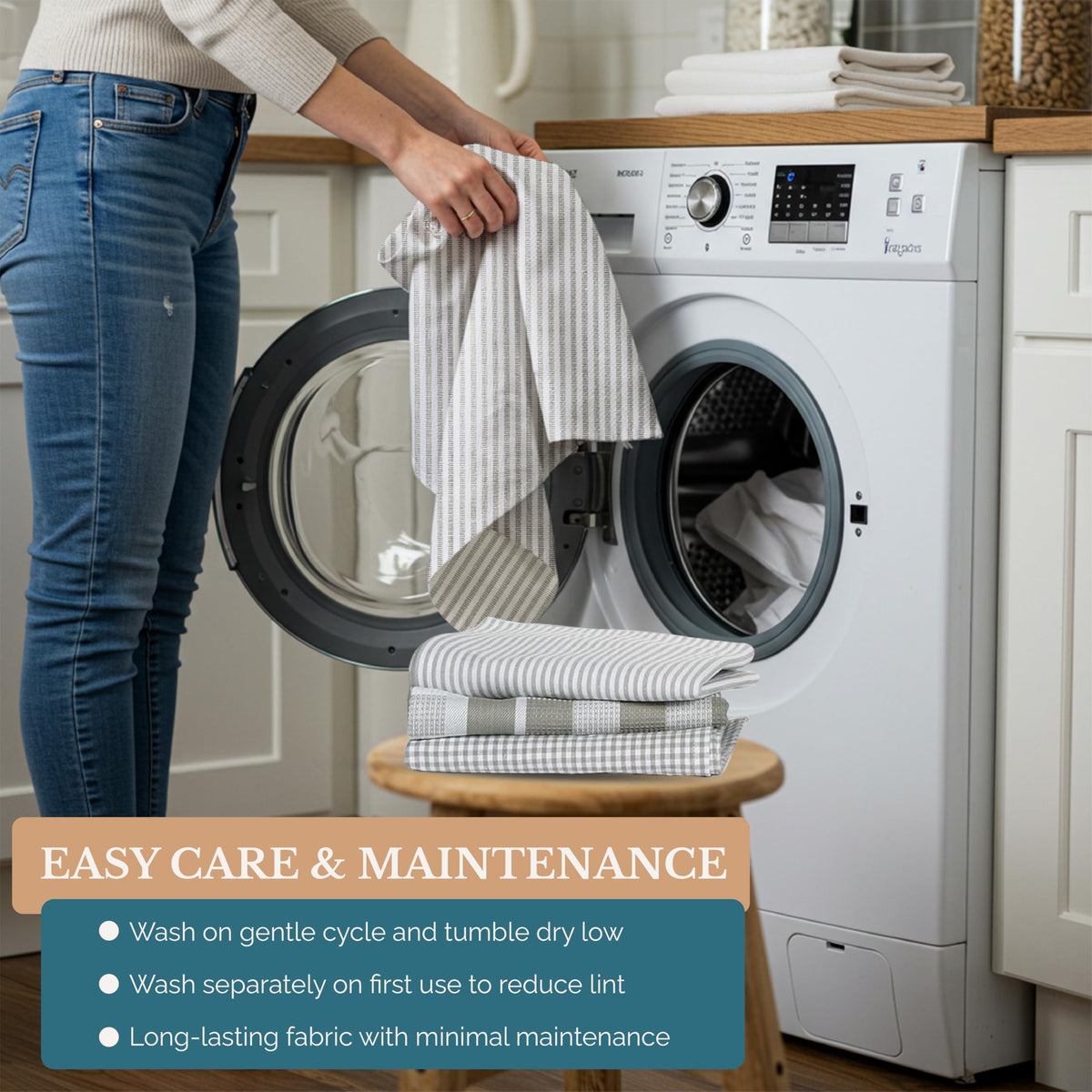 Casa Platino six-pack towels ready for entertaining tasks