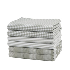 Casa Platino kitchen towels six-pack on display for daily dish drying