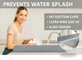 Casa Starlet eco-gray splash guard blends with modern kitchens