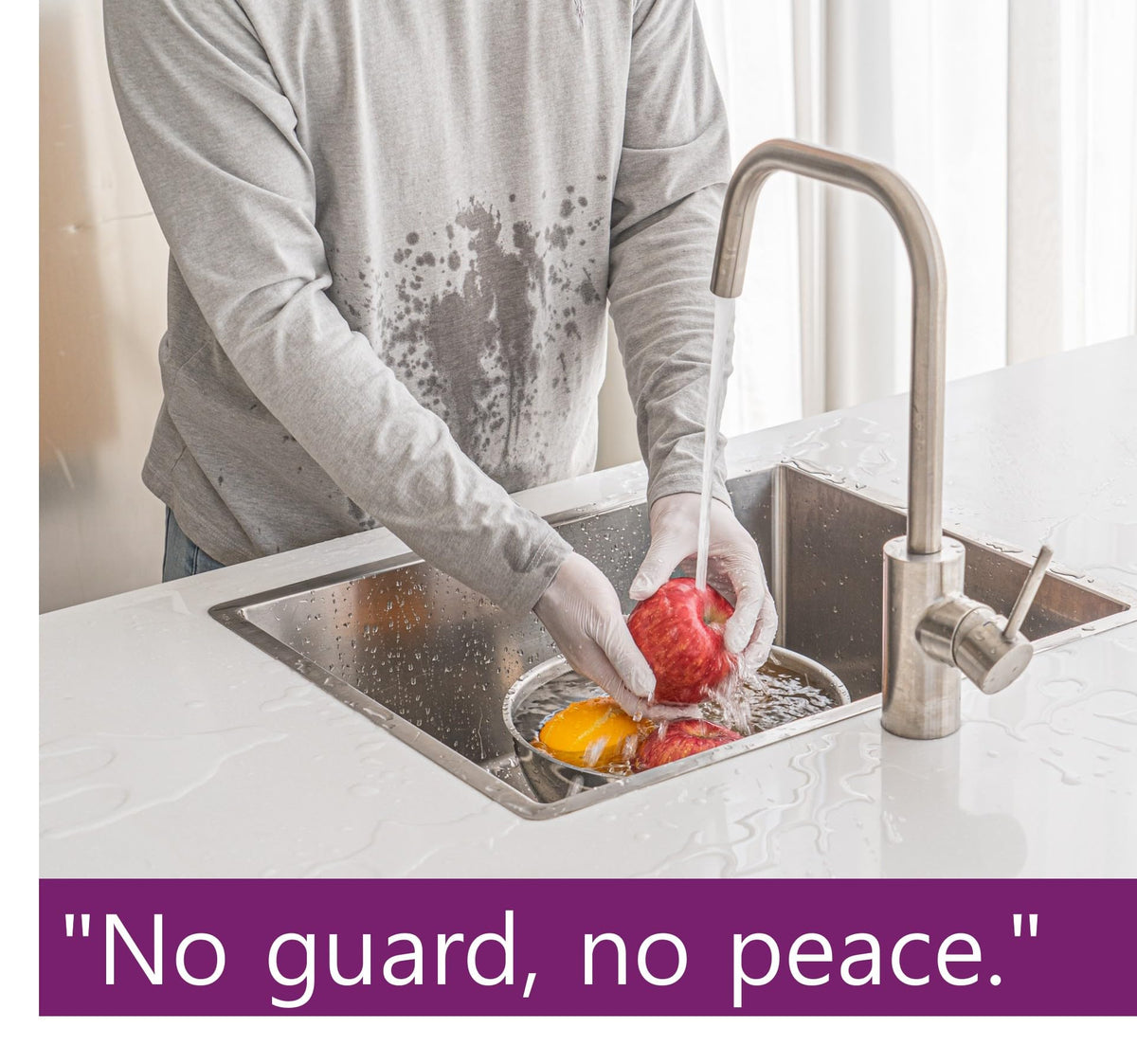 Casa Starlet durable silicone splash guard fits large sinks