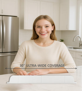 Casa Starlet no-suction design keeps guard secure on counters.