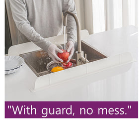 Casa Starlet wide-protection edges shield large sinks from splashes.