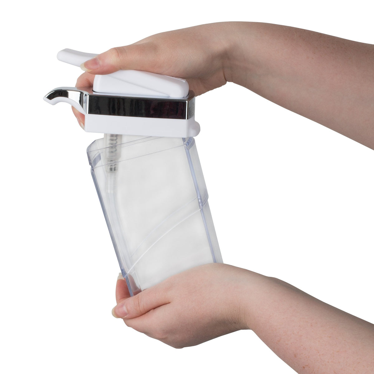 Built-in sponge storage compartment keeps brushes ready at hand with Casabella Sink Sider Duo.