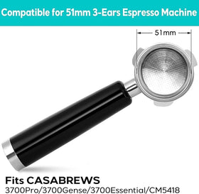CASABREWS 3-ears espresso filter holder design for stable grip.