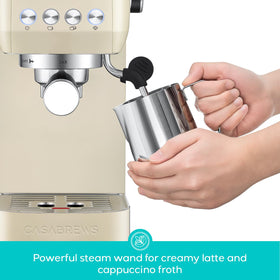 Compact stainless steel design of CASABREWS 3700 fits small kitchens